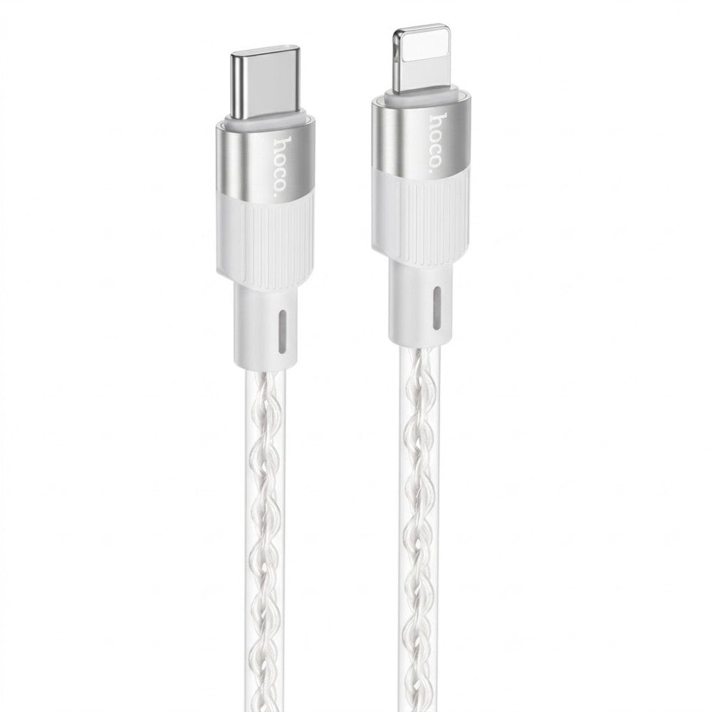 Cable Hoco X99 Cristal Silicone USB-C A Lightning 60W Gray