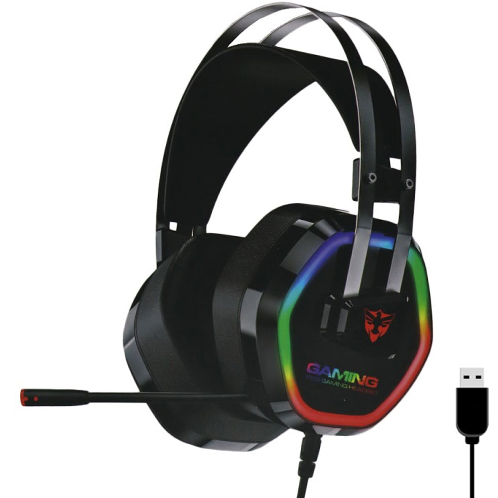 Auricular Satellite Gaming USB RGB Negro