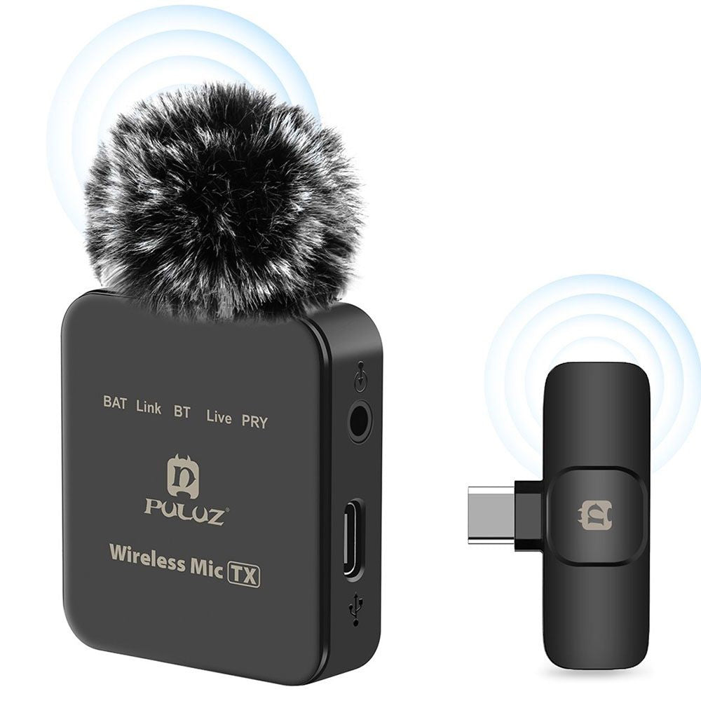 Micrófono Puluz Wireless TIPO-C Black
