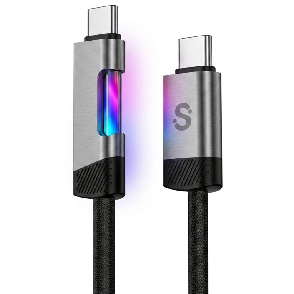 Cable SMARTFY FCC01B USB-C A USB-C 1M 60W Black