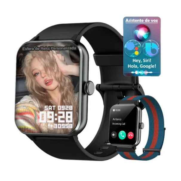 Reloj Smart Blackview R50 + Pulsera Extra (Black, Blue, Pink, Wine Red (claret))