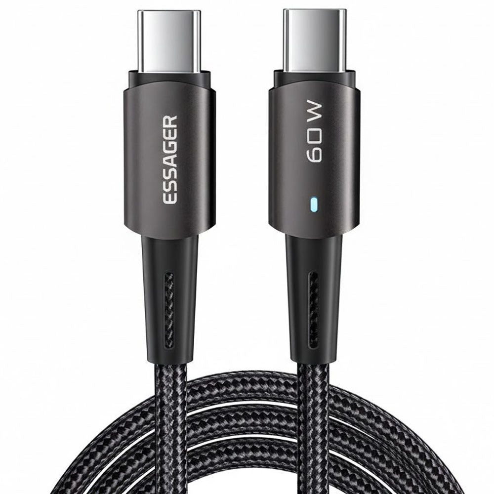 Cable Essager USB-C A USB-C 60W 2M Brown