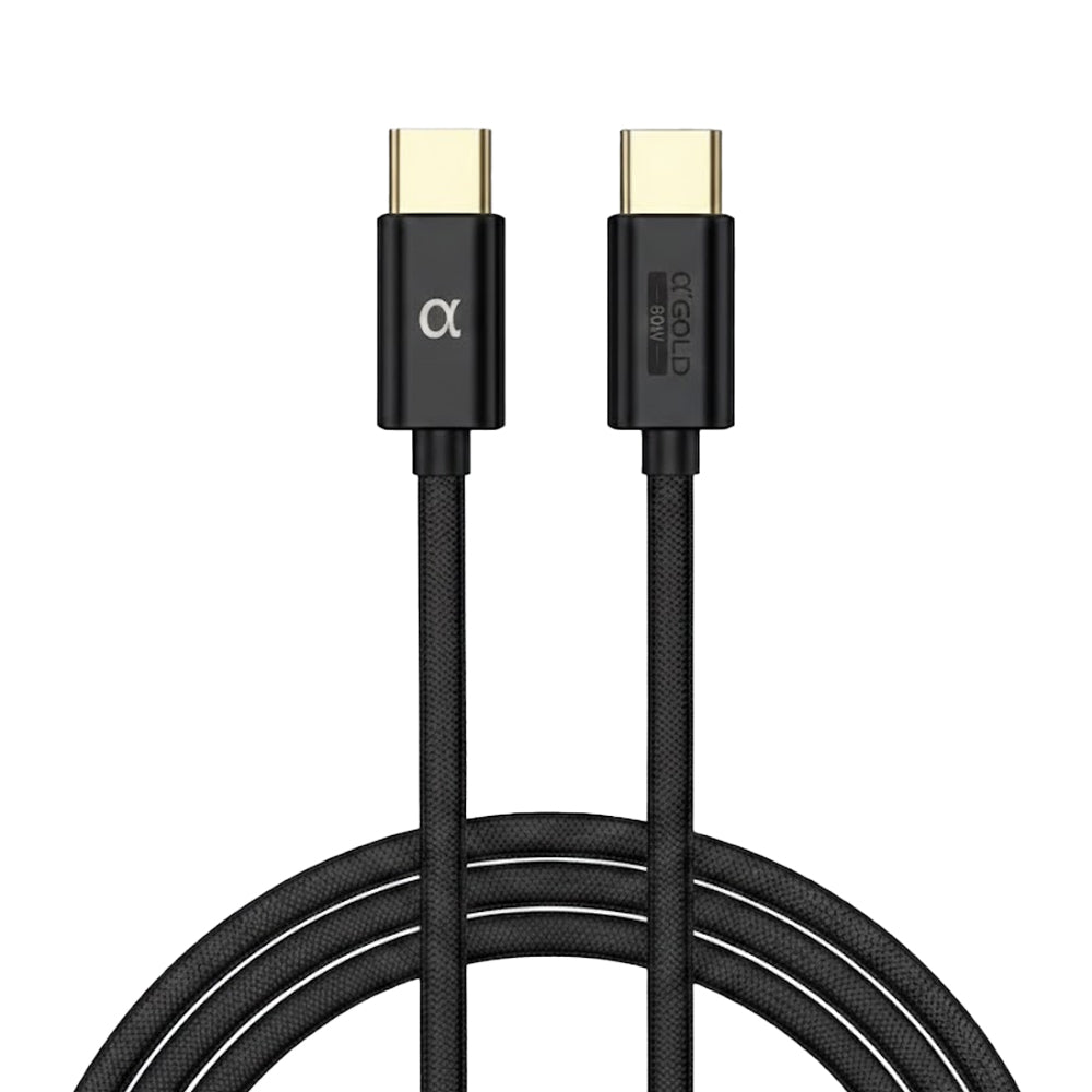 Cable A'Gold Pro+ CB123 Turbo USB-C A USB-C 60W 1M Black