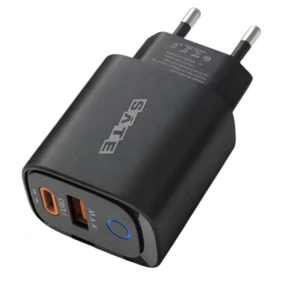 Cargador Satellite USB-A/USB-C Negro