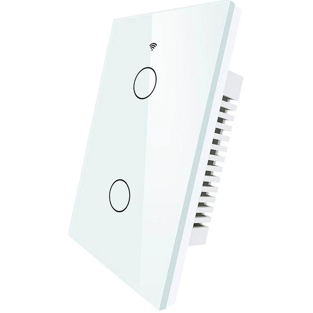 Interruptor Smart Touch Moes WS-US2-RFW-N Wifi/rf/alexa White