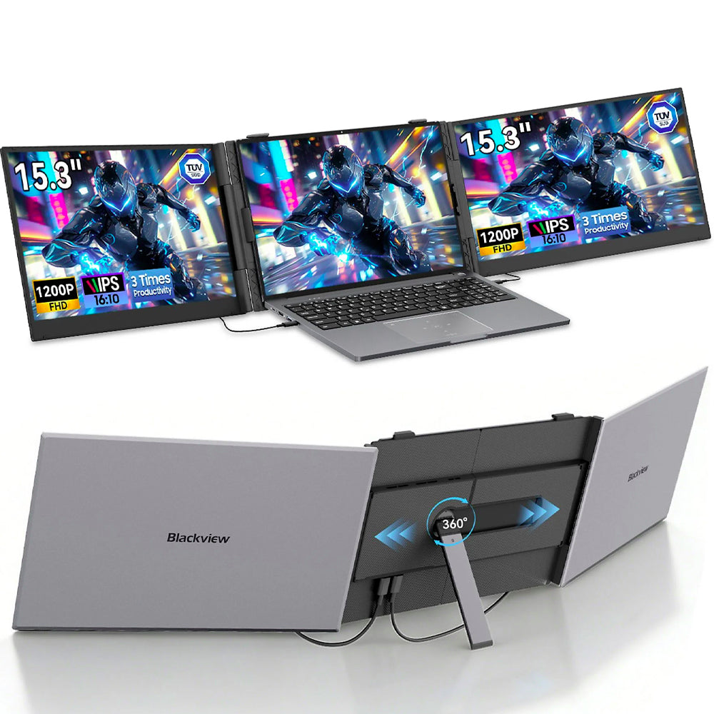 Monitor Portátil Doble Extensor Blackview DCM8 15.3" p/ Notebook