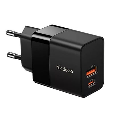Cargador Mcdodo 20W USB-C/USB-A C/cable USB-C/LIGHTNING Black