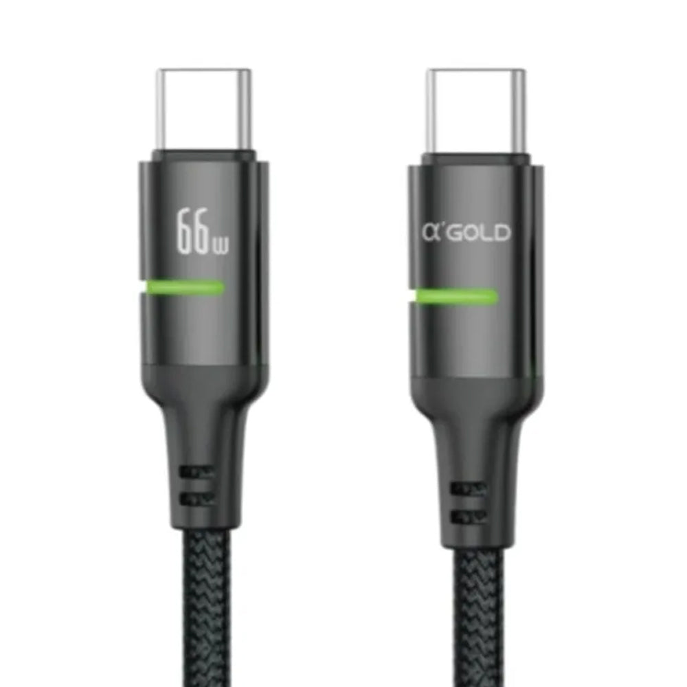 Cable A'Gold Pro CB17 Turbo USB-C A USB-C 66W 1M Black