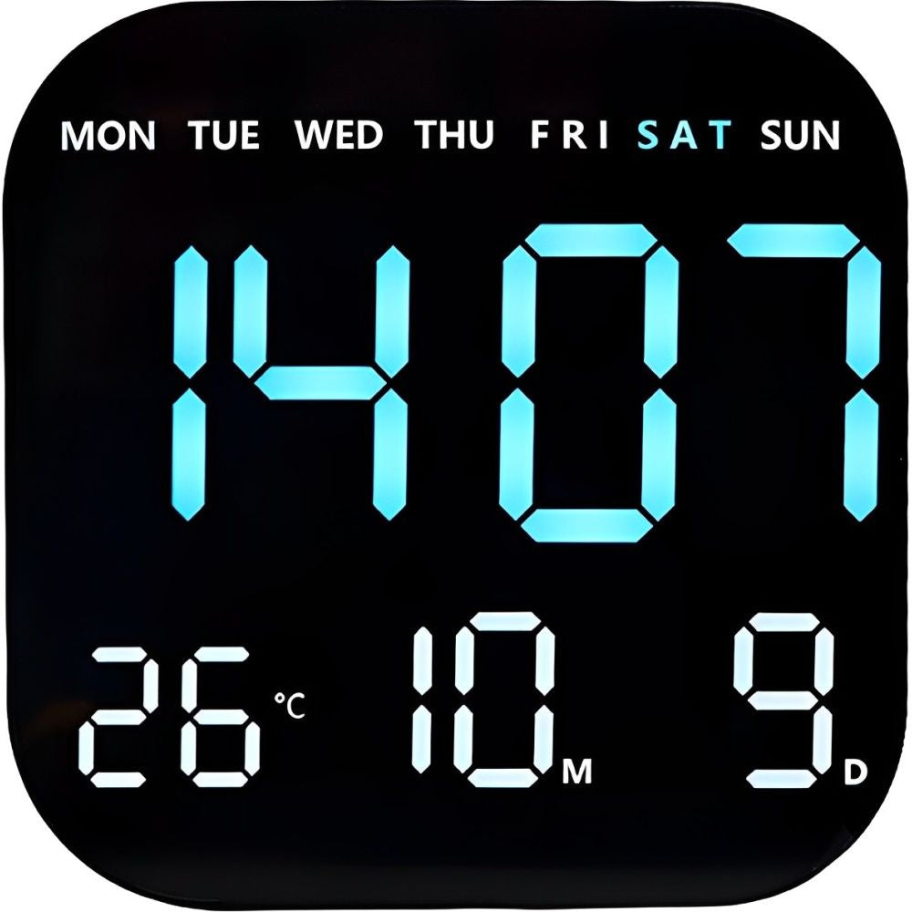 Reloj De Pared Satellite Digital Blue