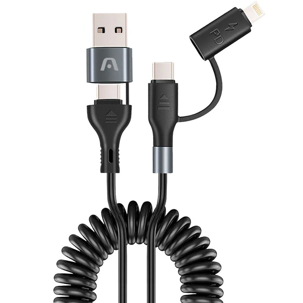 Cable Argom 4IN1 USB-A/TYPE-C To TYPE-C/LIGHTNING