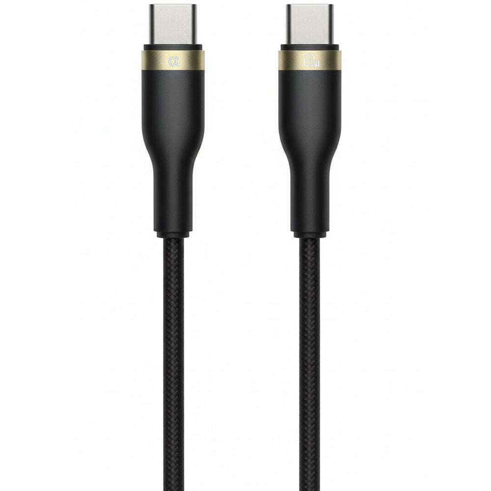 Cable A'Gold Pro+ CB114 Turbo USB-C A USB-C 60W 1M Negro