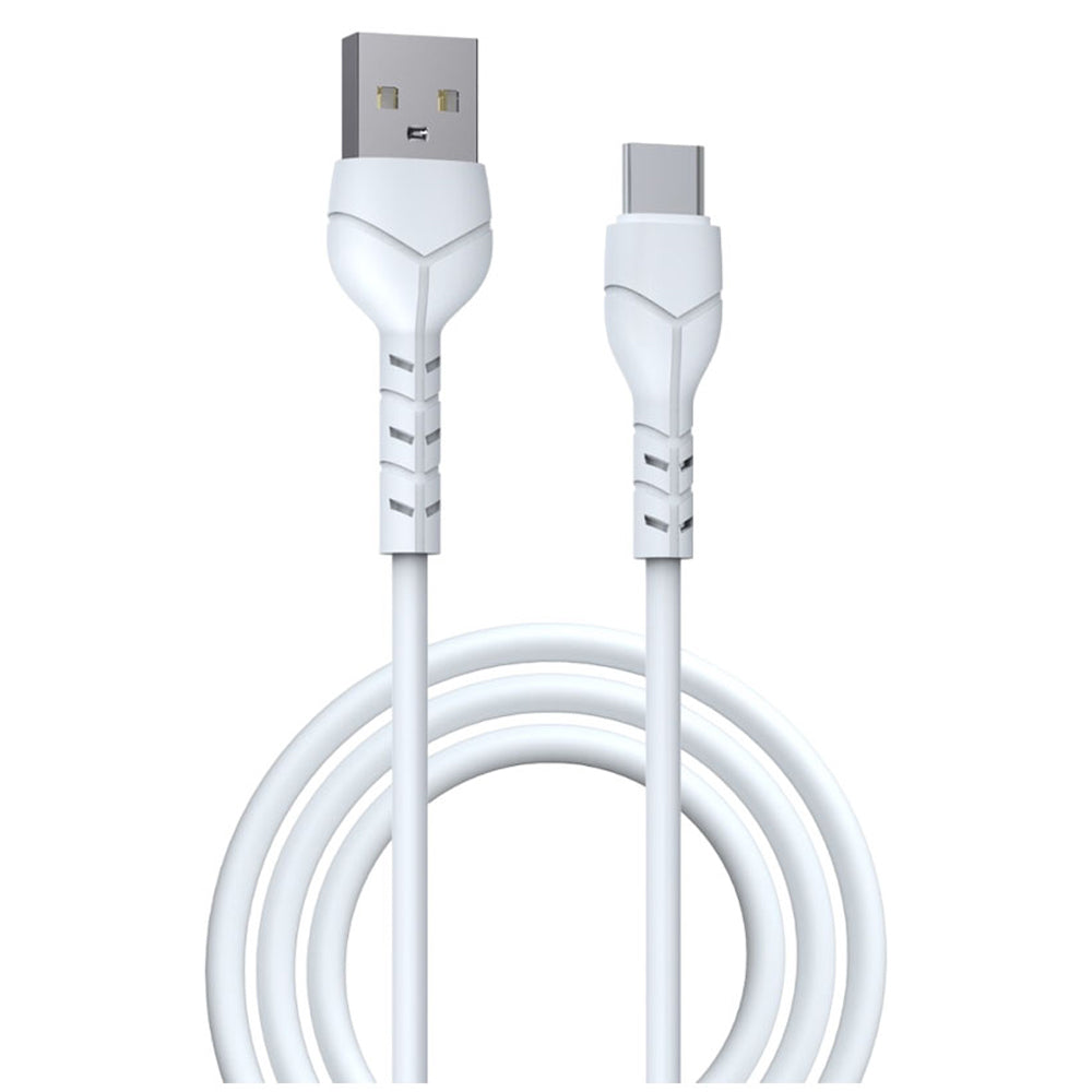Cable Devia F04 USB-A A USB-C 1M Blanco