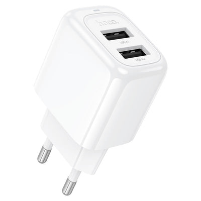 Cargador Hoco CS51A Doble Entrada USB Eu Blanco