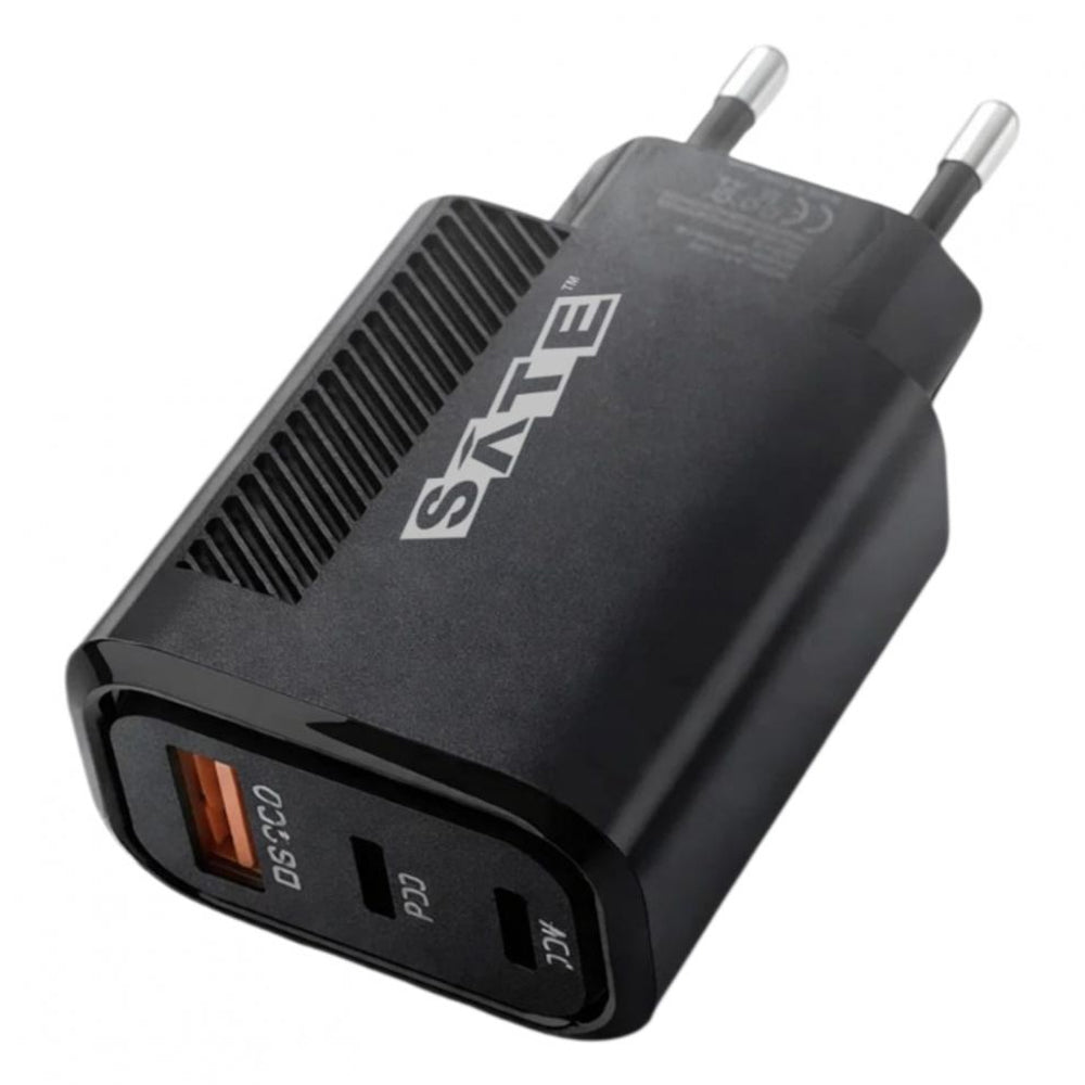 Cargador Satellite USB-A/USB-C Negro