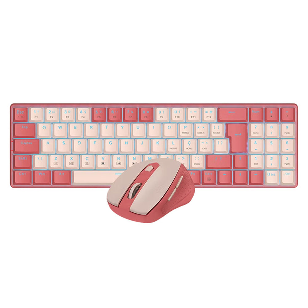 Teclado Redragon + Mouse Wireless ING Rose