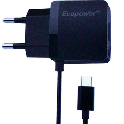 Cargador Ecopower USB C/cable USB-C Negro