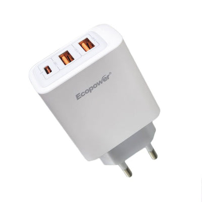 Cargador Ecopower USB-C/USB-A 10W