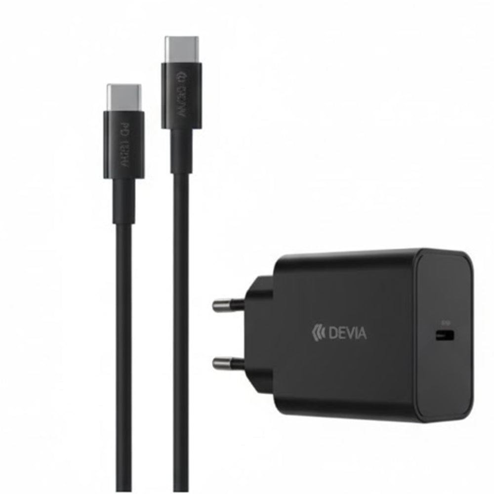 Cargador Devia Rocket Series 45W + Cable C-C Black