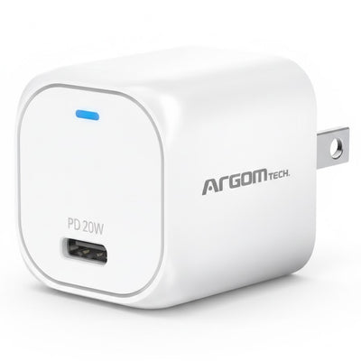 Cargador Argom Fuente Fast Charger Tipo C Blanco