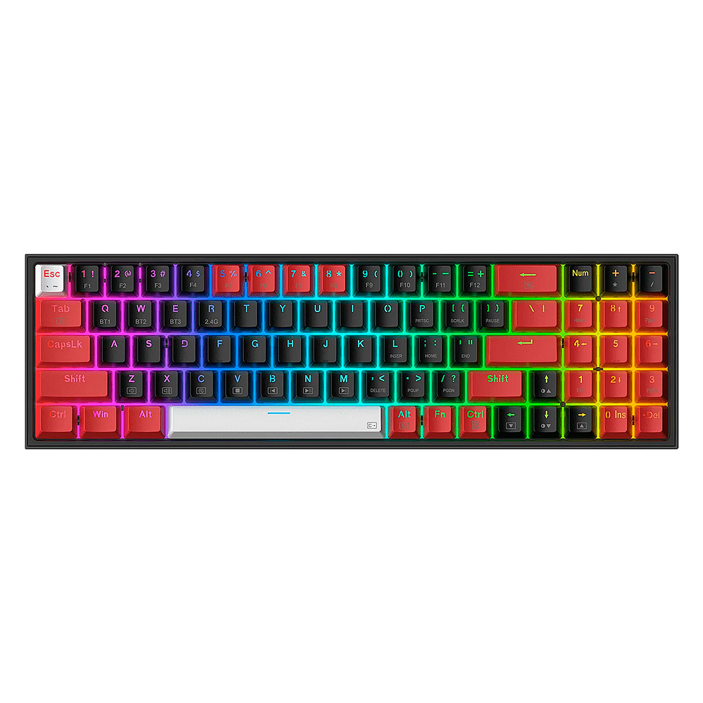 Teclado Redragon Wireless Pollux Pro K628RGB-PRO-BRW ING