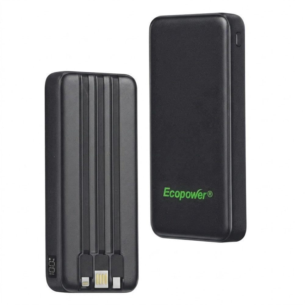 Cargador Portatil Ecopower 12000MAH Negro