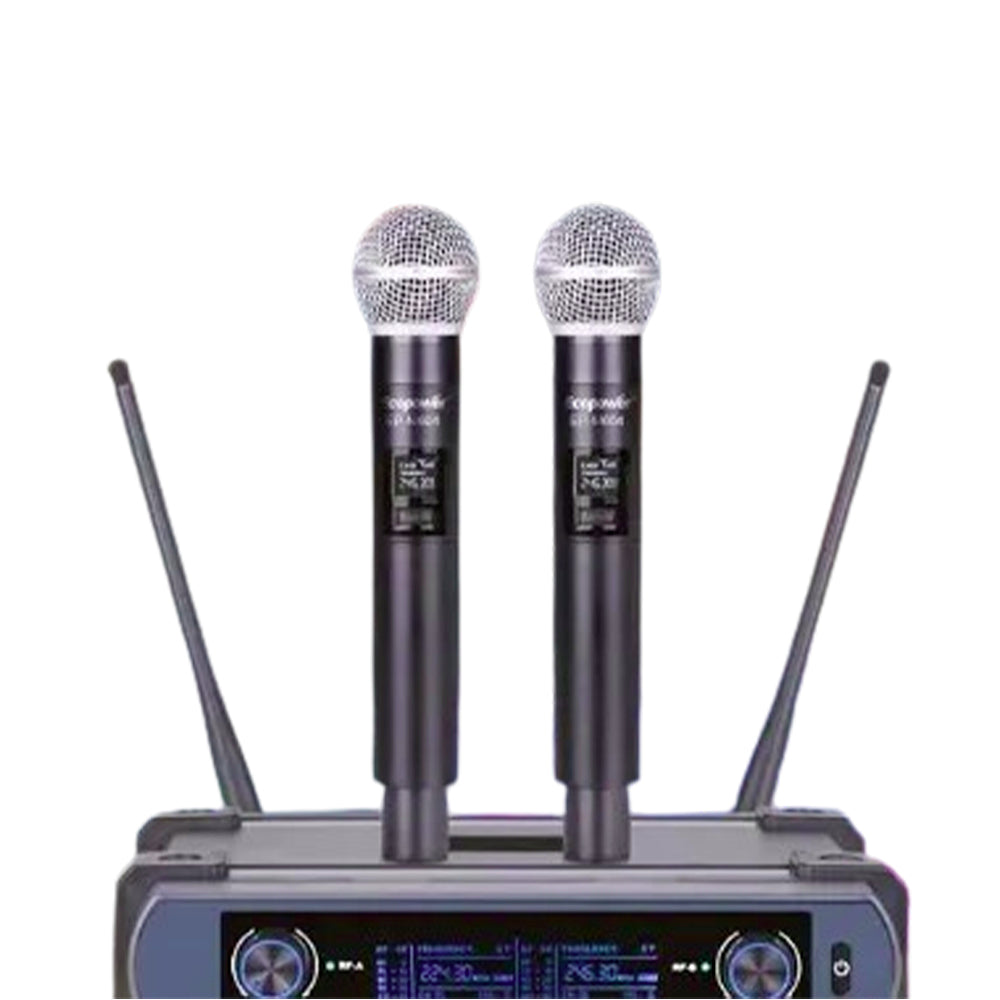 Micrófono Inalambrico Ecopower 2MIC Negro
