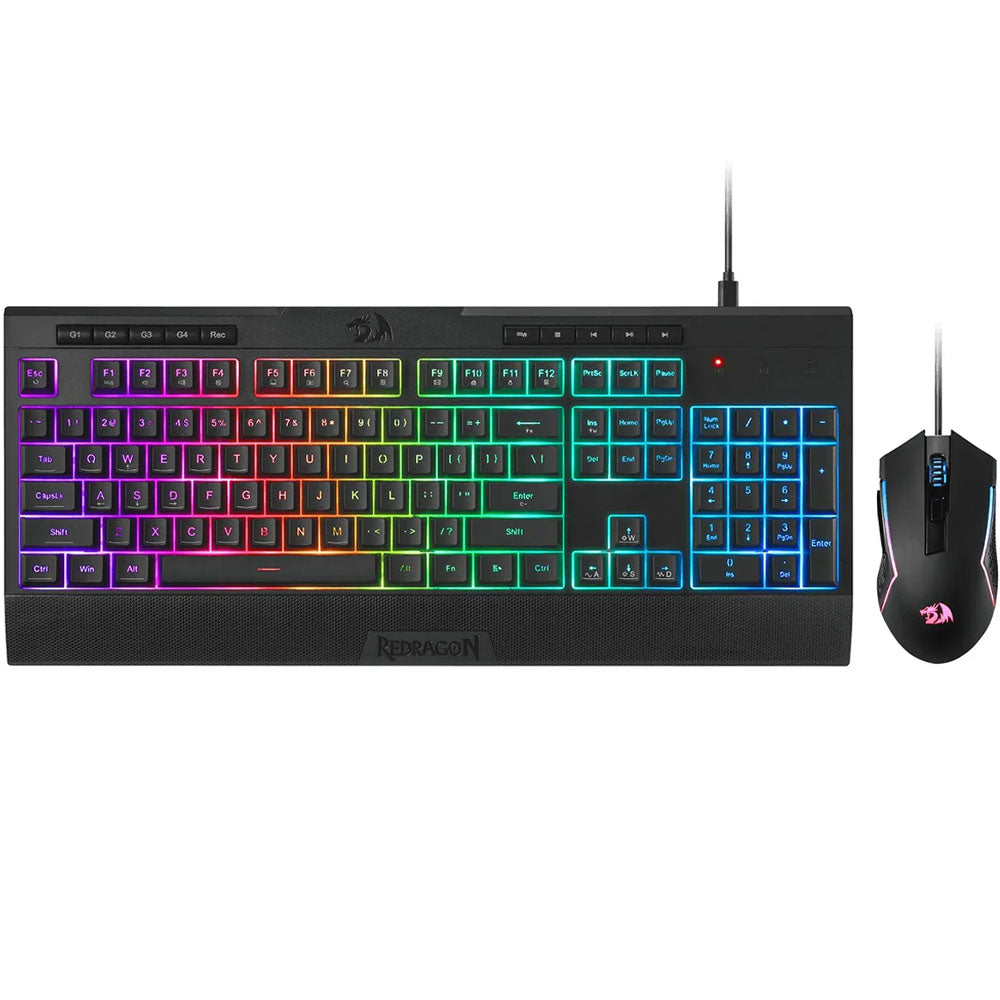 Teclado Redragon + Mouse Wired Gaming Essentials ING Black