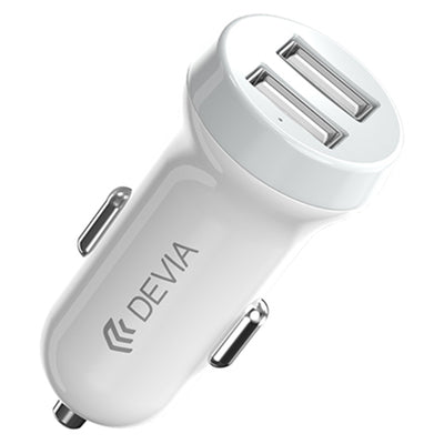 Cargador Vehicular Devia EA131 20W USB Dual White