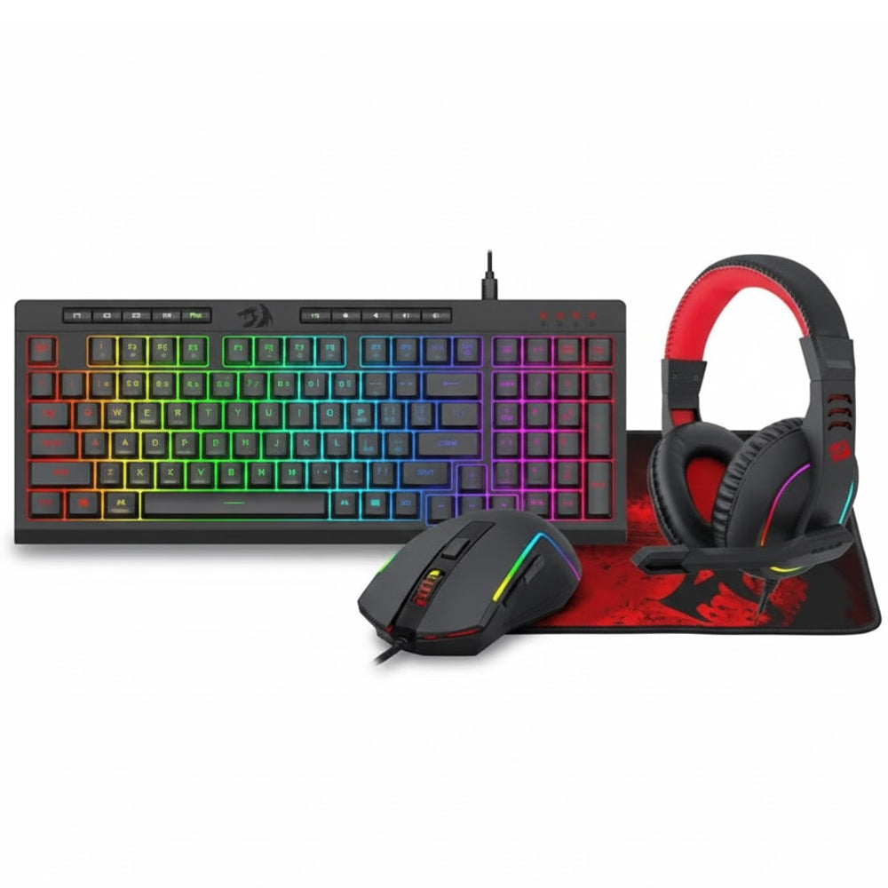 Teclado Redragon + Kit S148 ENG 4EN1 Mouse+auricular+mousepad
