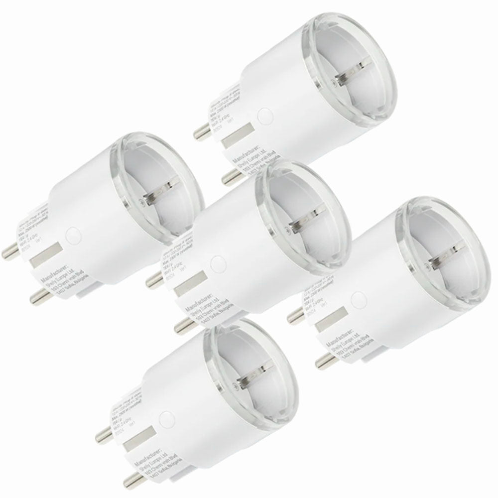 Interruptor Smart Shelly Plug Mtr GEN3 5 Pack White