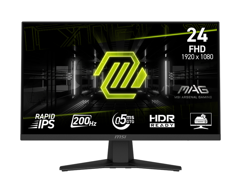 Monitor Gamer 24" MSI MAG 244F Rapid IPS FHD 200Hz 0.5ms