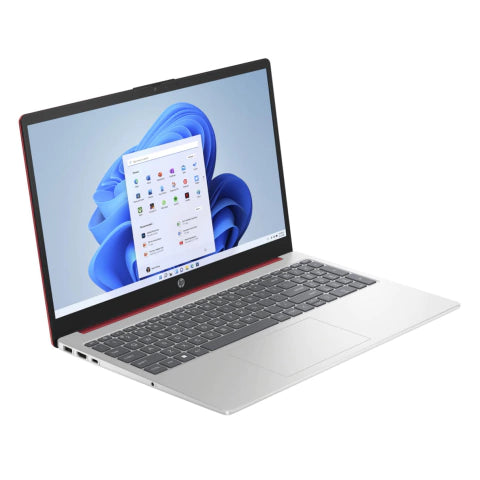 Notebook HP 15-fd0083wm 15.6" HD con Intel Pentium N200 4/128GB SSD Rojo/Plateado