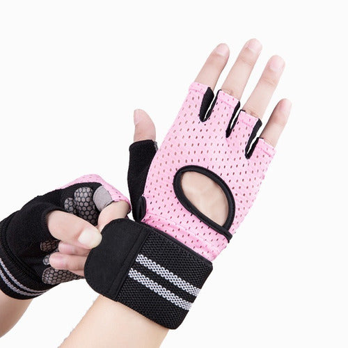 Guante para gimnasio y fitness con muñequera
