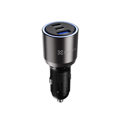 Cargador Vehicular Klip Xtreme 2USB-C/USB 3.0 Black