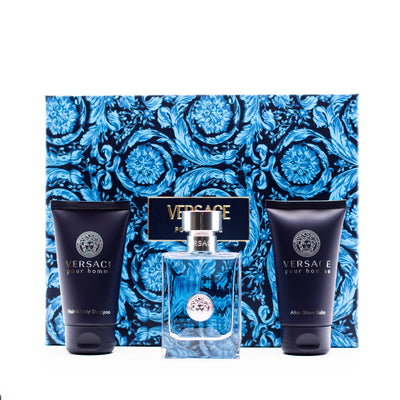 Set Perfume Versace Pour Homme 100ML EDT + Shampoo 150ML + 5ML EDT