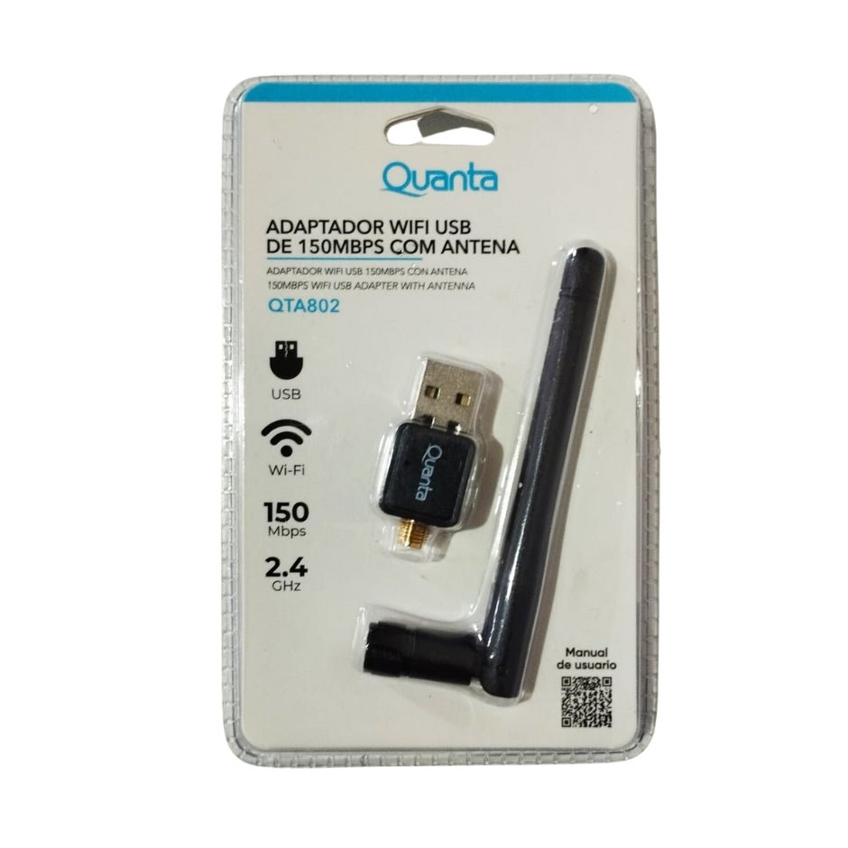 Adaptador WiFi USB con Antena Quanta QTA - 802 - XMarket