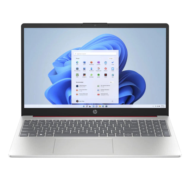 Notebook HP 15-fd0083wm 15.6" HD con Intel Pentium N200 4/128GB SSD Rojo/Plateado