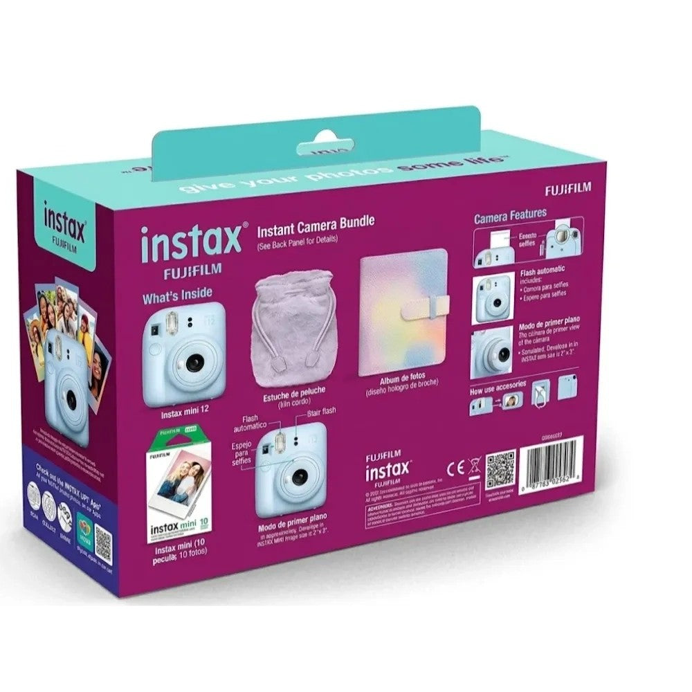 Cámara Instantánea Fujifilm Instax Mini 12 Holiday Bundle Pastel Blue