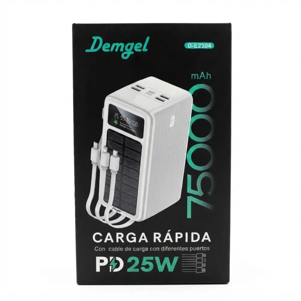 Cargador Portátil Demgel D-E2304 75000mAh 25W Negro