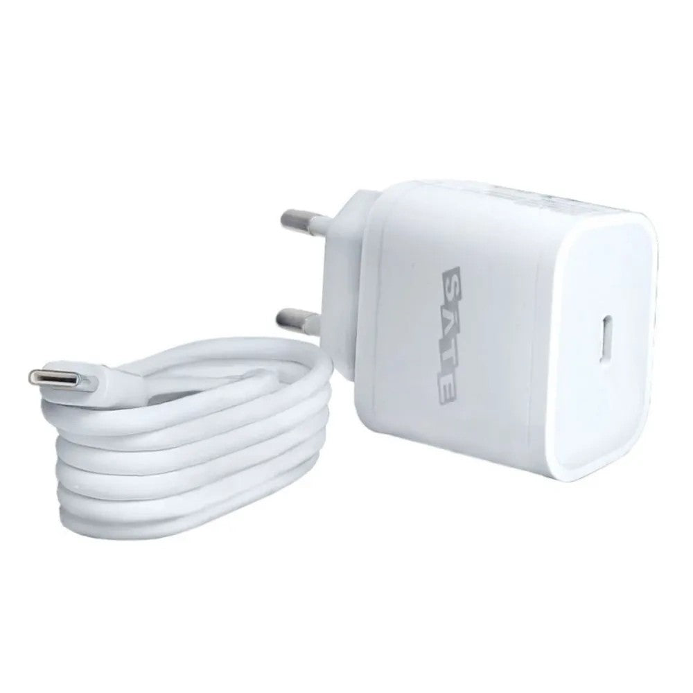 Cargador Satellite A-CC2001 USB-A/USB-C Blanco