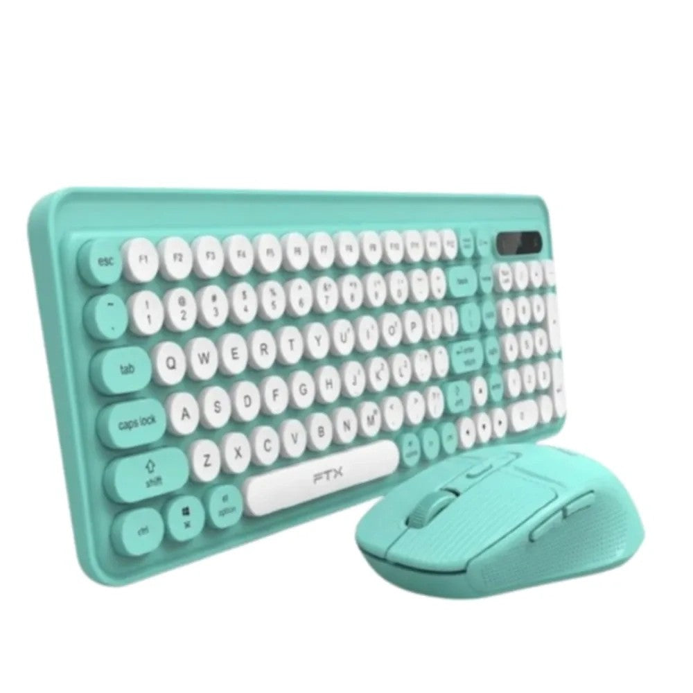 Combo Teclado y Mouse Inalámbrico FTX FTXGK02 Portugués Verde