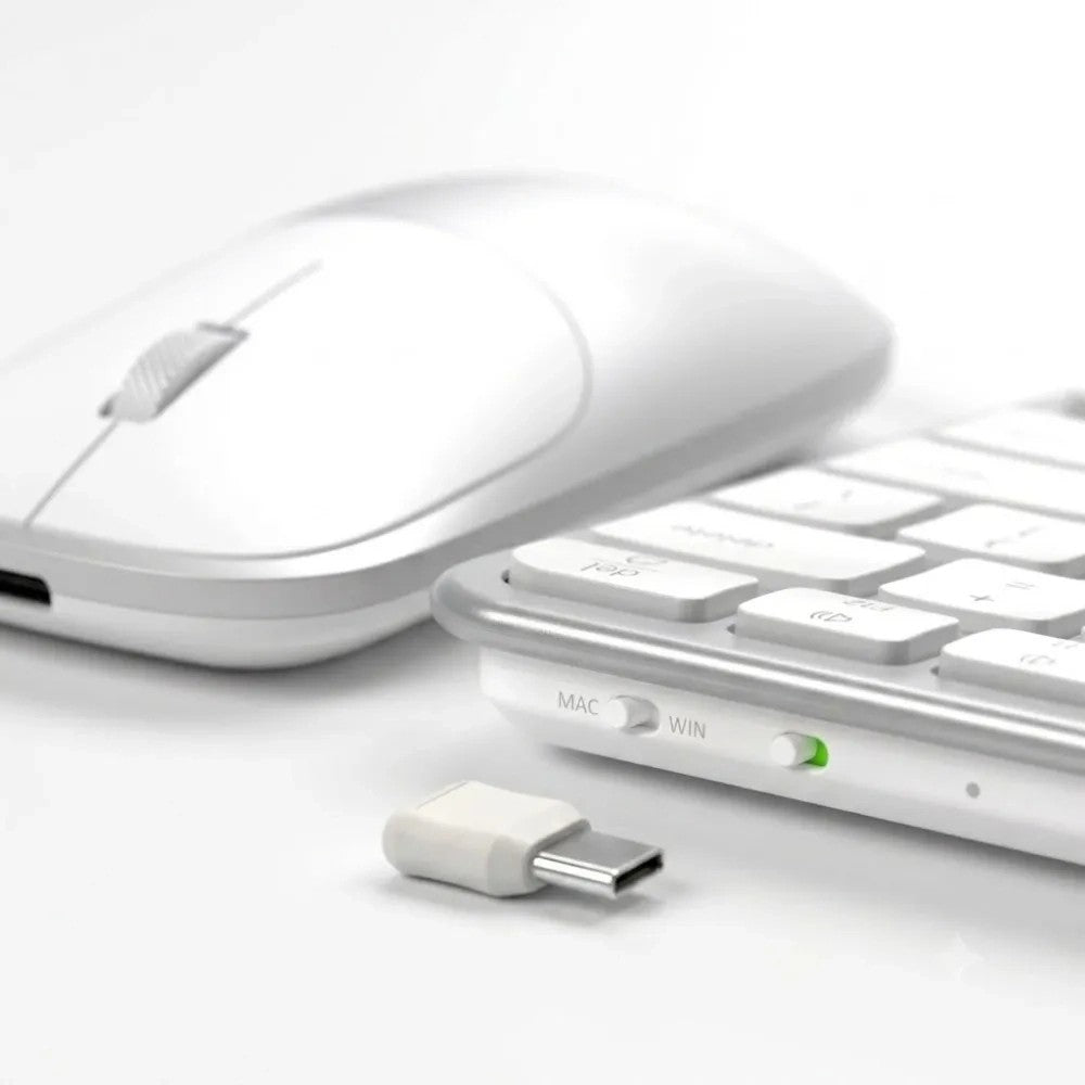Combo Teclado y Mouse Inalámbrico Satechi Slim CEX1 Inglés Silver