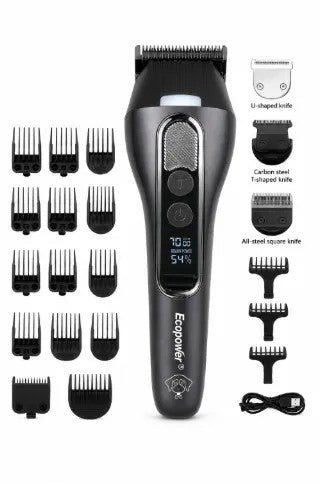 Cortadora de Pelo para Mascotas Ecopower EP-2820 10W 4500mAh Bivolt Único