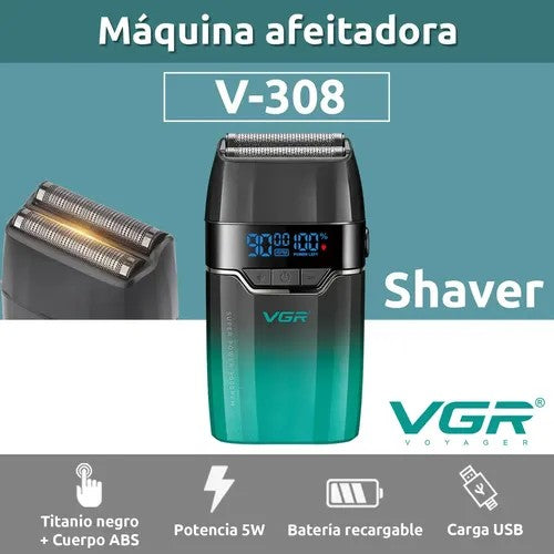 Cortadora de Pelo VGR V-308 USB Recargable Verde