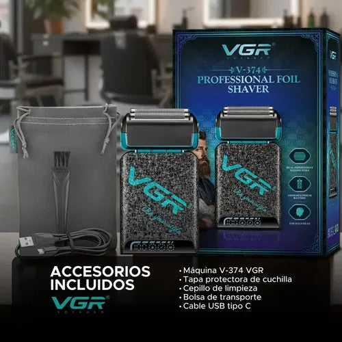 Cortadora de Pelo VGR V-374 USB Recargable Negro