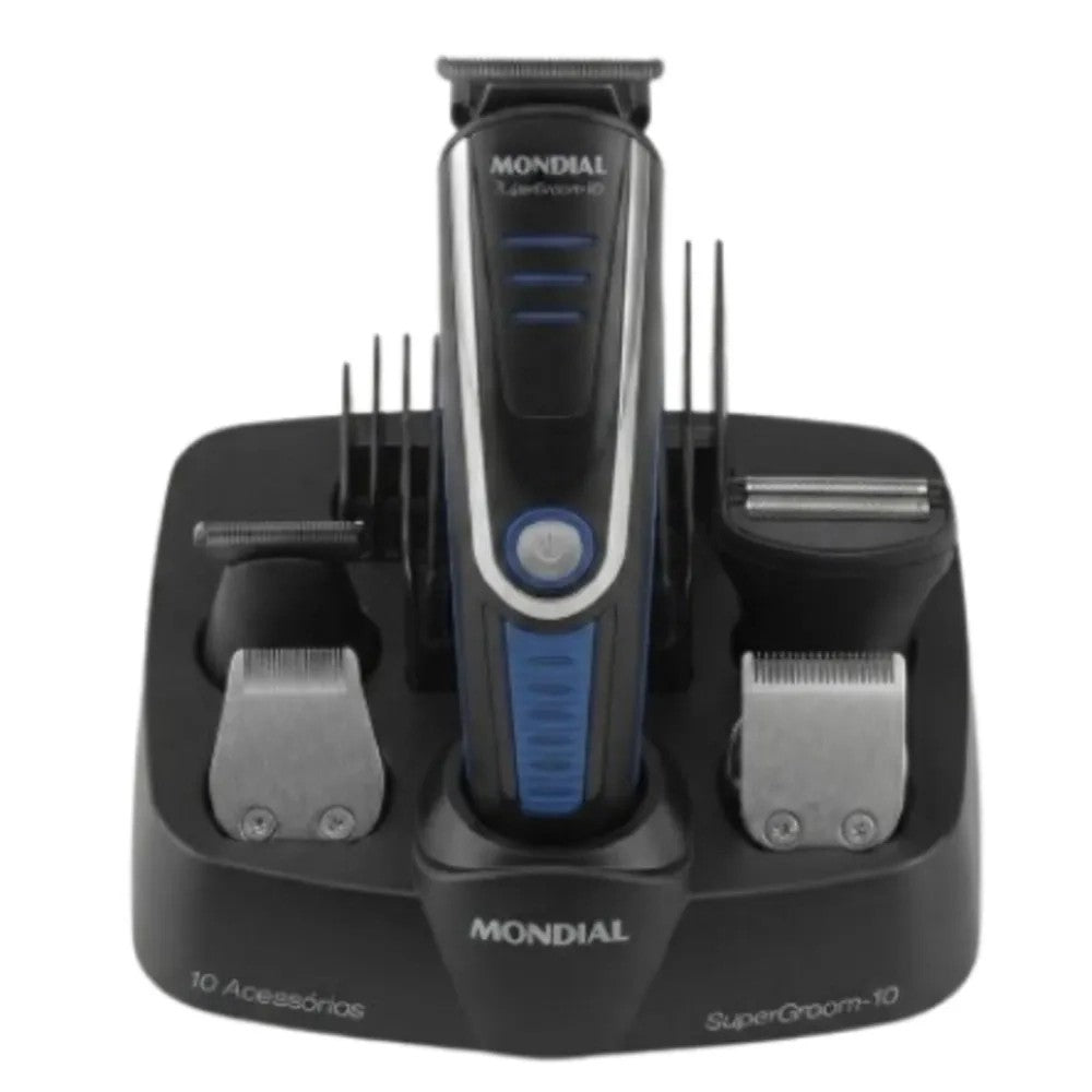 Cortadora de Pelo y Barba Mondial BG-03 Super Groom 10 Bivolt Único
