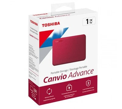 Disco Duro Externo Toshiba Canvio Advance 1TB USB 3.2 Red