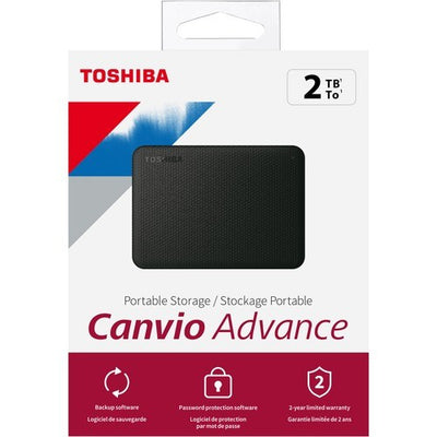 Disco Duro Externo Toshiba Canvio Advance 2TB USB 3.2 Black