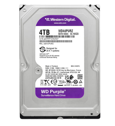 Disco Duro WD Purple 4TB 3.5" SATA Único
