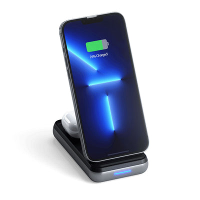 Cargador Satechi ST-UCDWPBSM Duo Wireless Charger Stand
